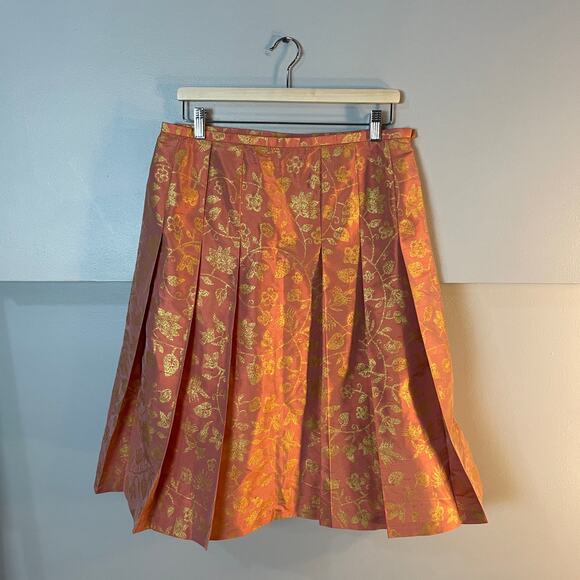 Lafayette 148 SET Silk Shantung Pleated Kareem Skirt & Tie Top SIZE 12 EUC - Picture 6 of 15